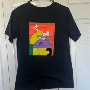 Nike Kids Black Tee with Colorful Graphic